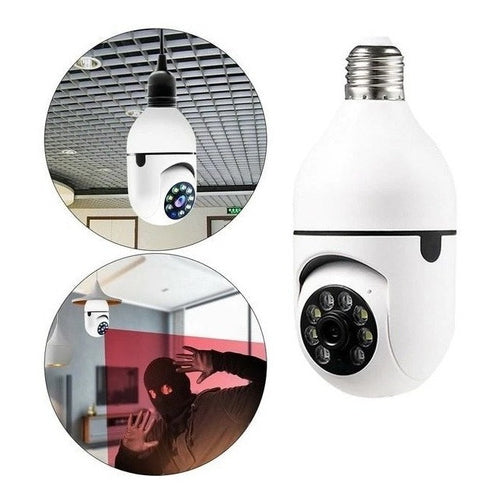 Camera segurança wifi ip sem fio 360 encaixe lampada aplicativo yoosee visão noturna segurança E27 - bivolt