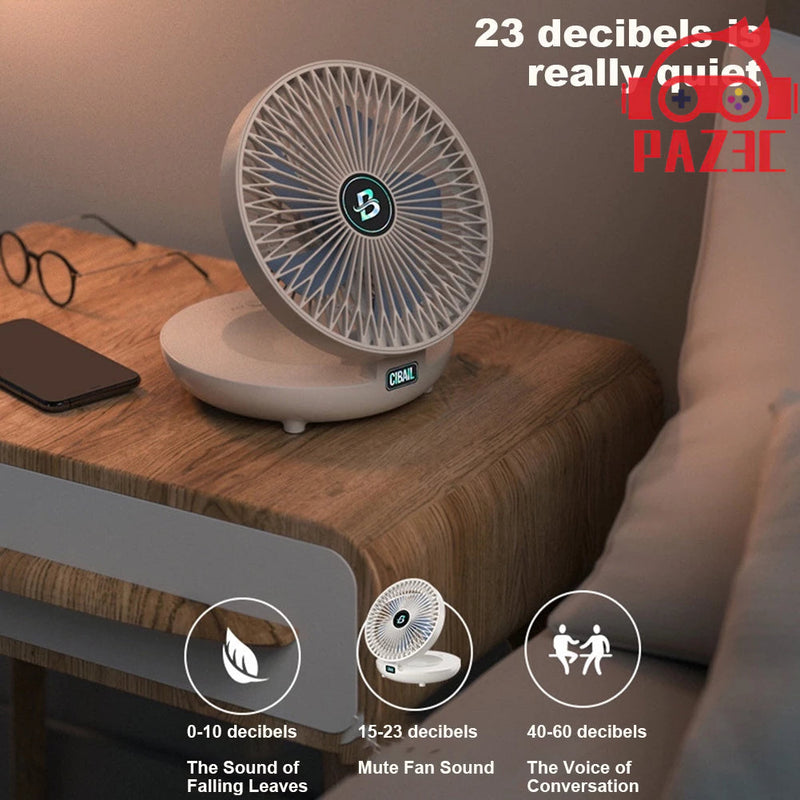 Ventilador De Parede Dobrável Recarregável Multifuncional para Cozinha