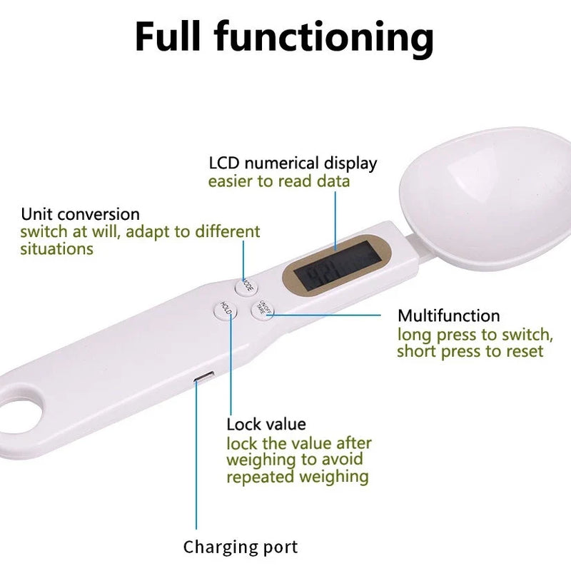 Colher De Medição Digital Precisa Chargeable 500g/0.1g Eletrônica