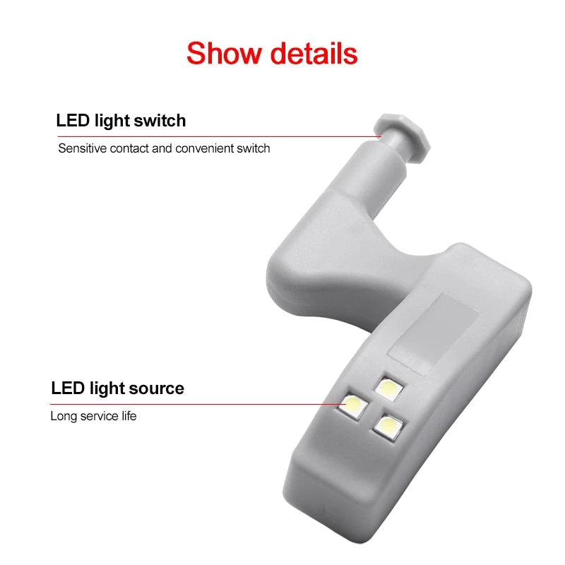 10/5 PCS Roupeiro Lâmpada De Dobradiça Interior Armário Universal LED Sensor De Luz Noturna