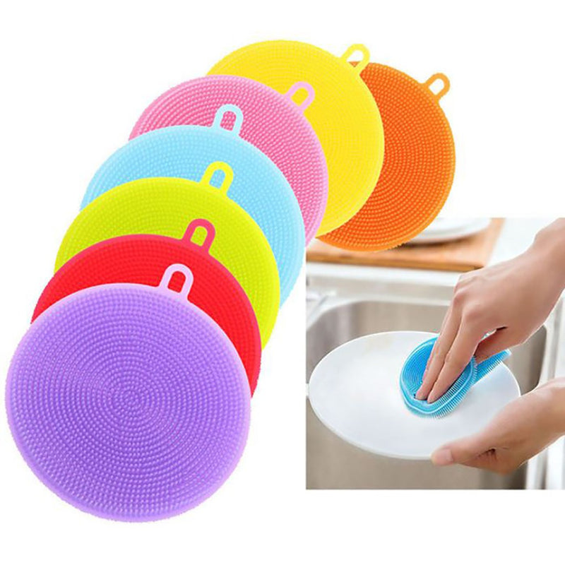 Esponjas Silicone Lavar Louça 1 Unidade Antibacteriana Bucha Louça Cozinha