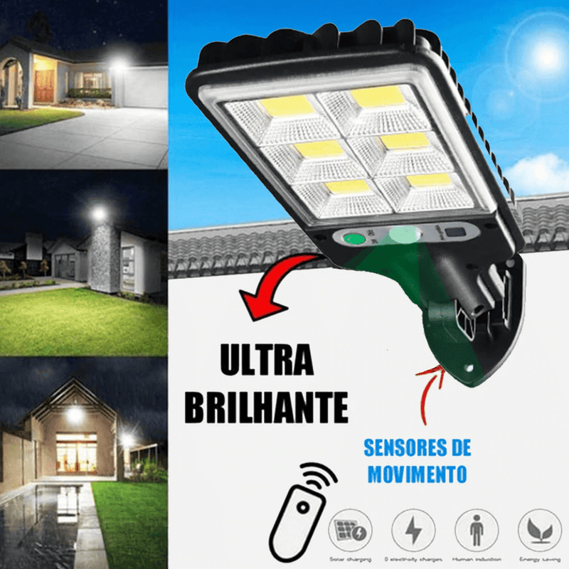 Refletor Smart Led - LÂMPADA SOLAR COM CONTROLE REMOTO