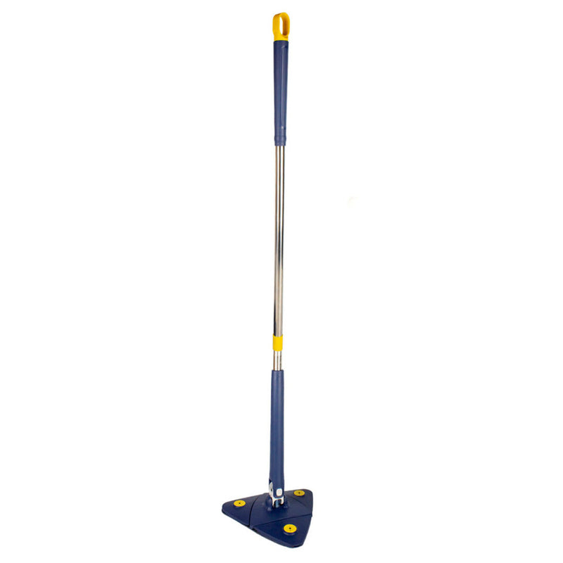 Rodo Ajustável Mop Triangular para Limpeza Esfregão Giratório 360° com 1 Refil Cabo 1.3m