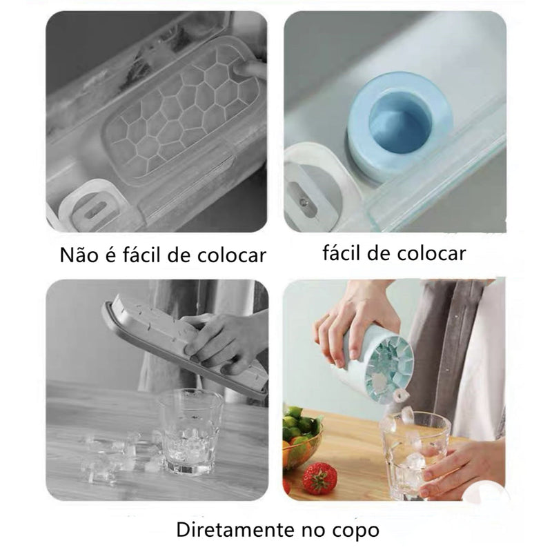 Balde Forma De Gelo Silicone Ice Magic Da Tv