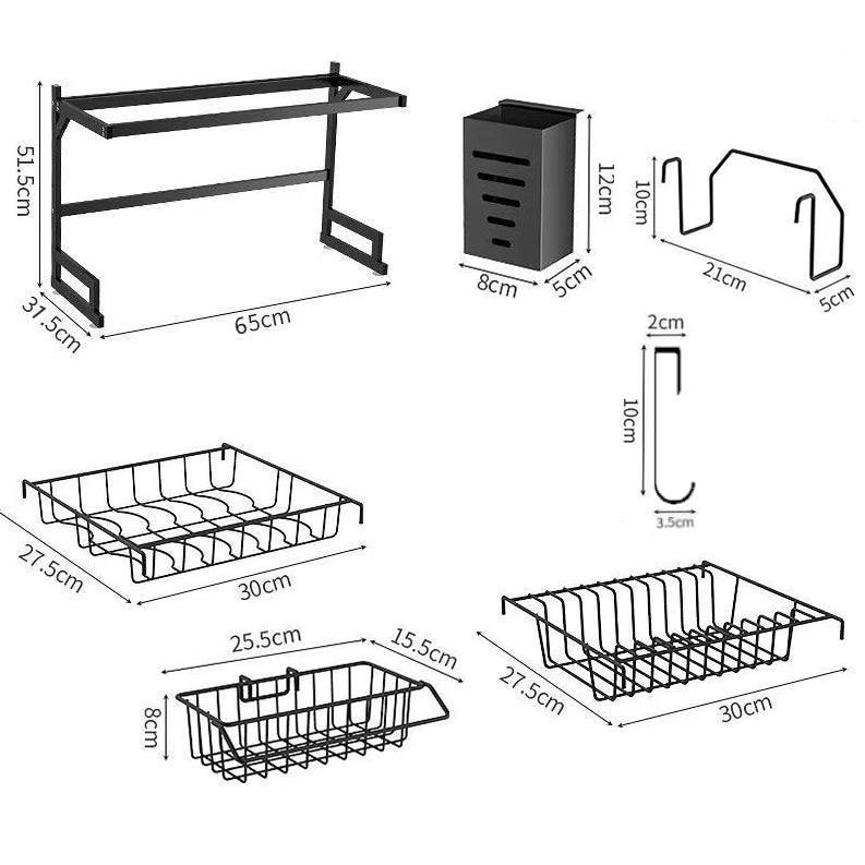 Cozinha Suspensa Modular Escorredor Louça Organizador 65cm