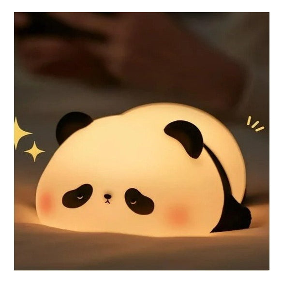 Luminária De Silicone Noturna Panda Recarregável Toque Fofo Qualidade Top Super Fofo