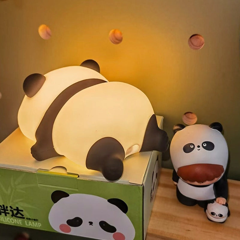 Luminária De Silicone Noturna Panda Recarregável Toque Fofo Qualidade Top Super Fofo