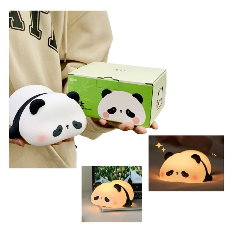 Luminária De Silicone Noturna Panda Recarregável Toque Fofo Qualidade Top Super Fofo