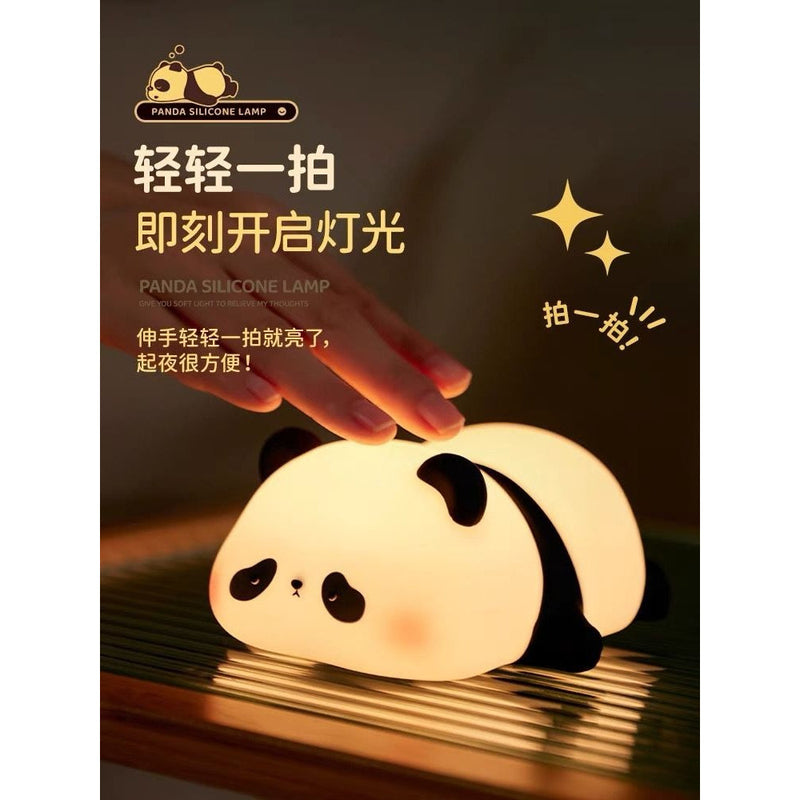 Luminária De Silicone Noturna Panda Recarregável Toque Fofo Qualidade Top Super Fofo