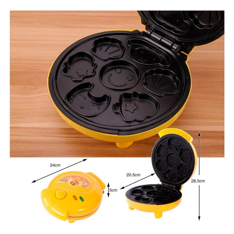 Máquina De Fazer Bolinho Cake Mini Waffle Bichinhos Elétrica - 110V