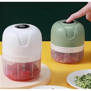 Mini Processador Elétrico Moedor Carne Vegetais Alho Fruta Amendoim Recarregável USB 250ml