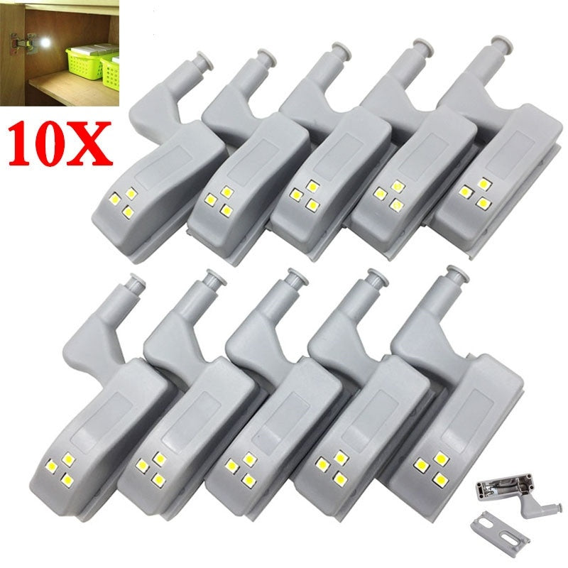 10/5 PCS Roupeiro Lâmpada De Dobradiça Interior Armário Universal LED Sensor De Luz Noturna