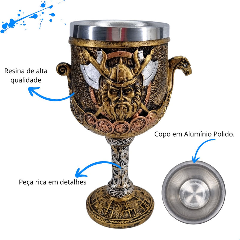 Taça Cálice Vinho Viking Bárbaro Medieval 150 ML