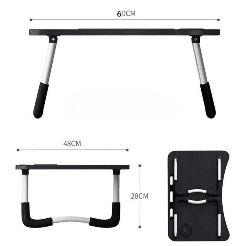 Mesa Dobrável De Madeira Portátil Para Estudo notebook