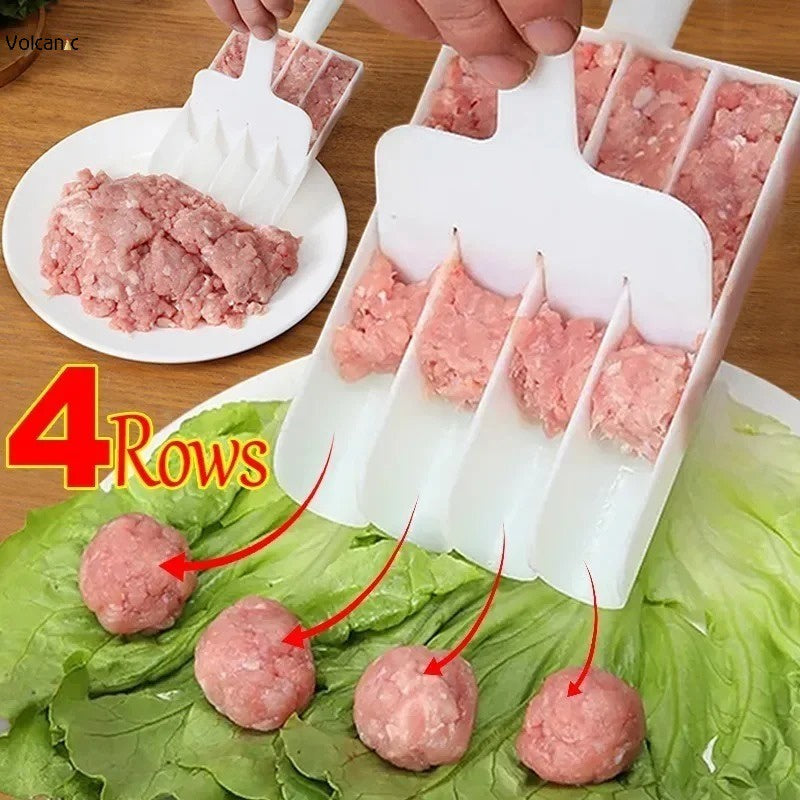 4 Linhas Bolinhos De Arroz E Carne Máquina Criativa De Bolas De Cozinha Peixe De Moldes