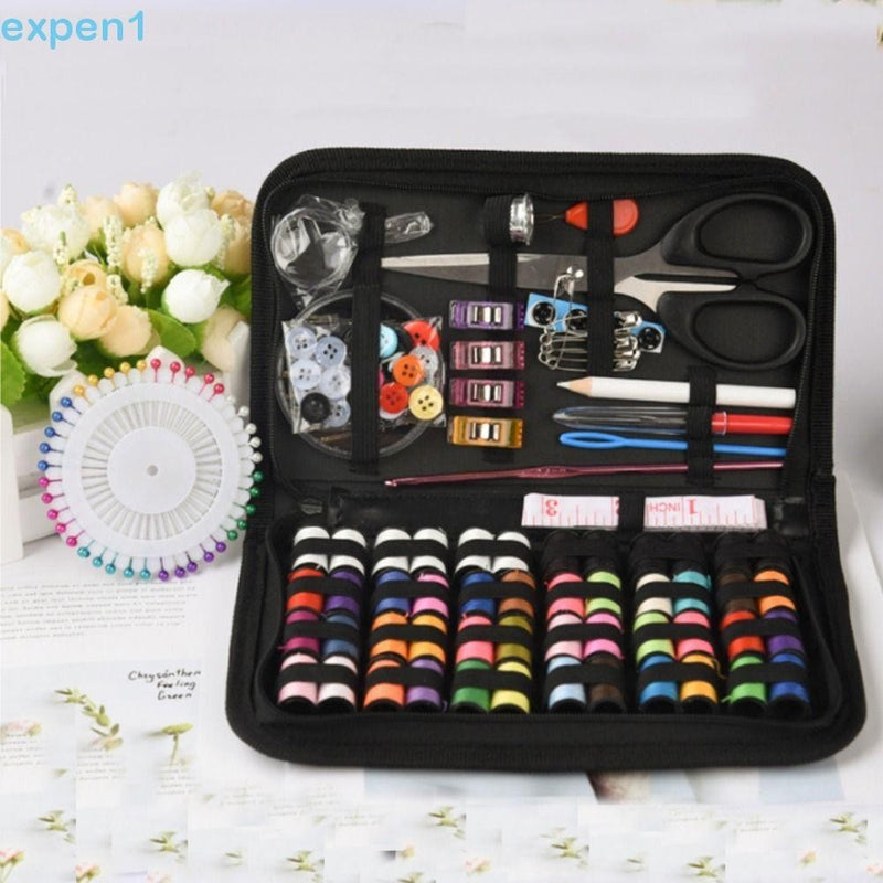 Expensão 172pcs/Set Kit De Costura , Conjunto De Caixa Portátil De 48 Bobinas , Lupa 30 Botões 30 Agulhas DIY