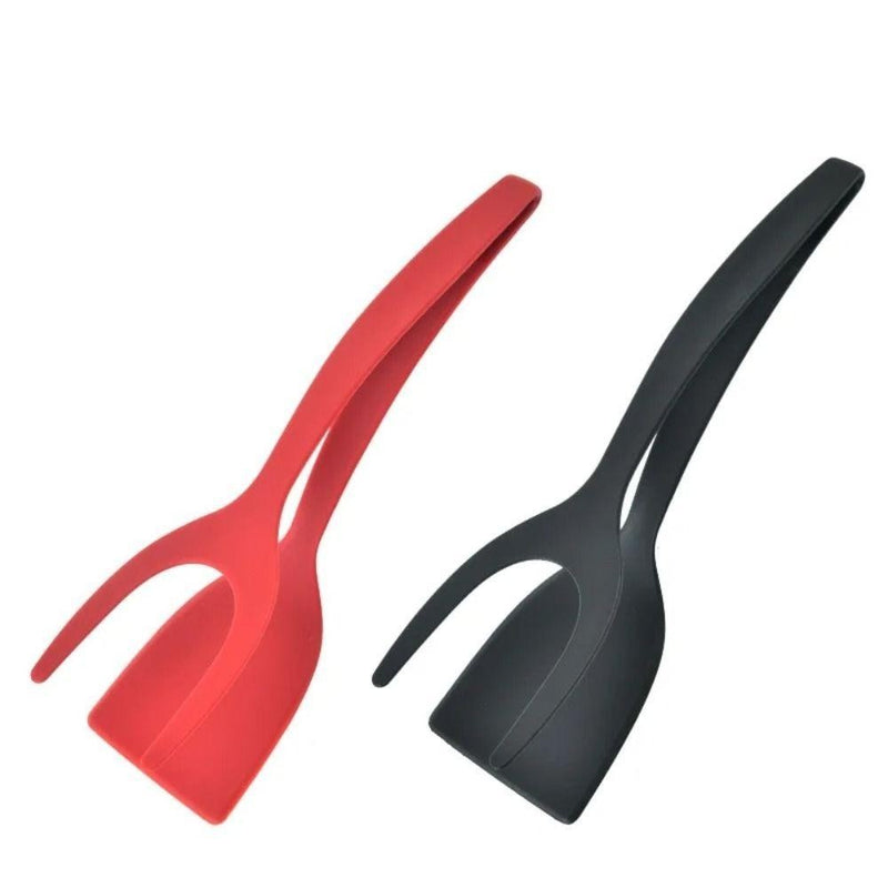 Tenazes De Cozinha WATTLE Grip Flip Tongs , Panquecas Fritas Ovos , E 2 Em 1 De Nylon Omelete Espátula Acessórios